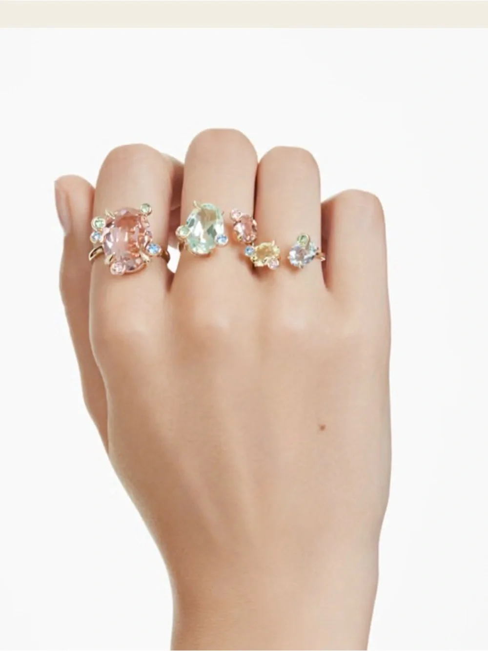 Swarovski Gema Rings set of 3